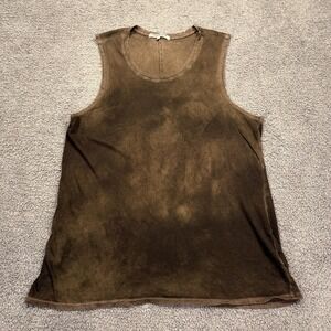 Cotton Citizen Shirt Womens Large Brown Supima Cotton Tank USA Tie Dye Boho